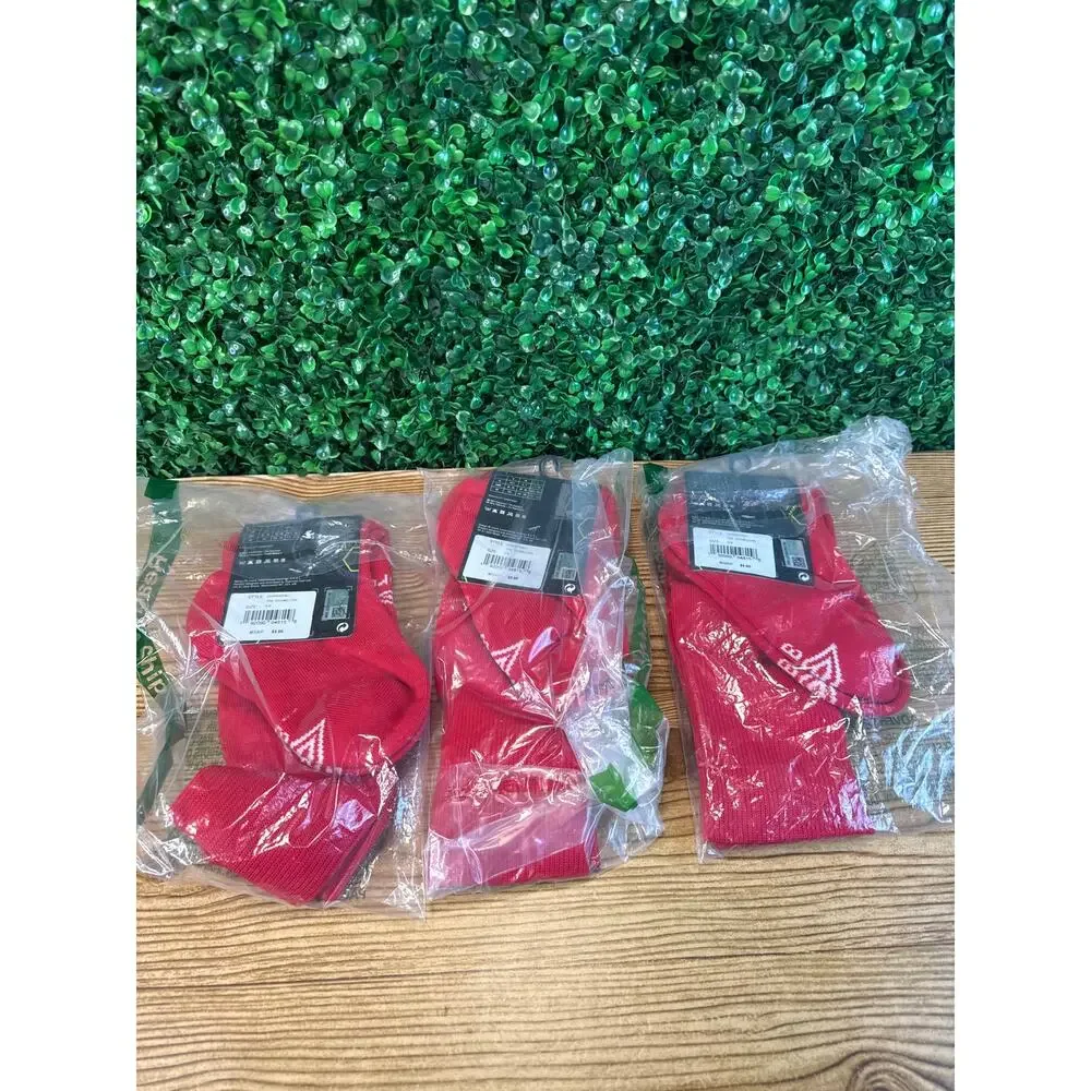 New Bundle 3 Red Umbro Football Socks Umbro Soccer Youth Club Socks Size 2.5